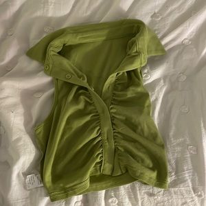 Shein cropped collar shirt